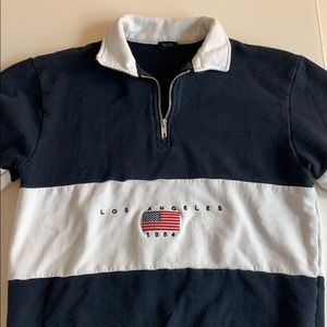 Brandy Melville Los Angeles Half Zip Sweatshirt